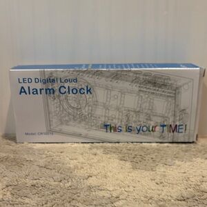 LED Digital Loud Alarm Clock - White